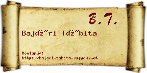 Bajári Tábita névjegykártya